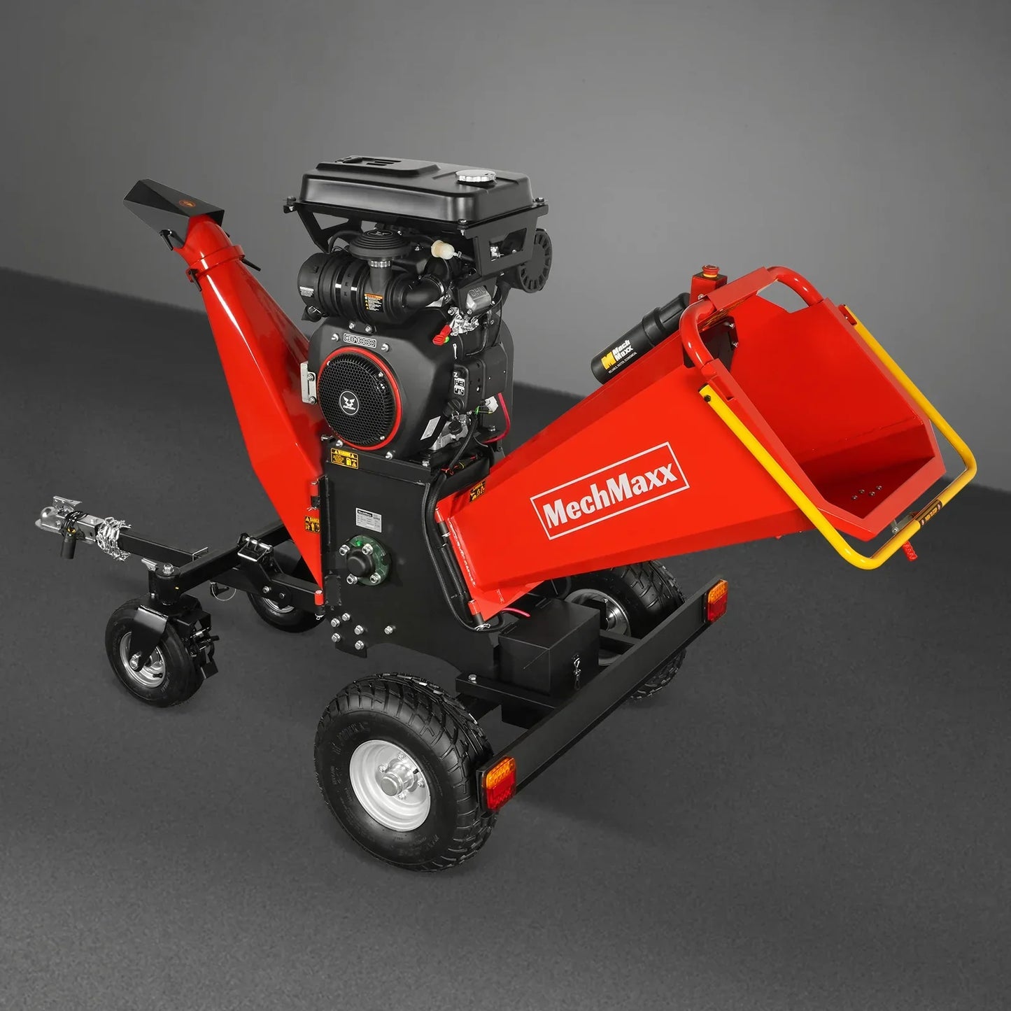 8 inch ZONSEN E-Start 1000cc 35hp Gas Powered 4 - Wheel Drum Wood Chipper with Taillight , B200